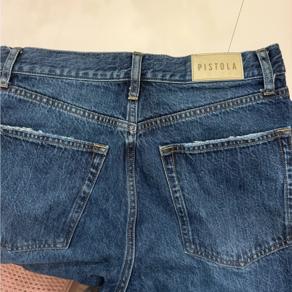 PISTOLA Wide Leg High-Rise Women’s Jeans - Dark Blue - Picture 6 of 8